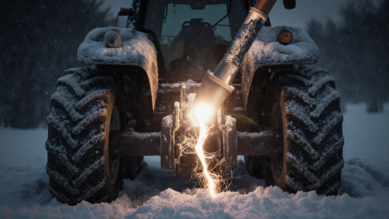 Трещина в детали на морозе, починенная прочным TIG-швом — одна сторона разрушена, другая — цела и крепка.