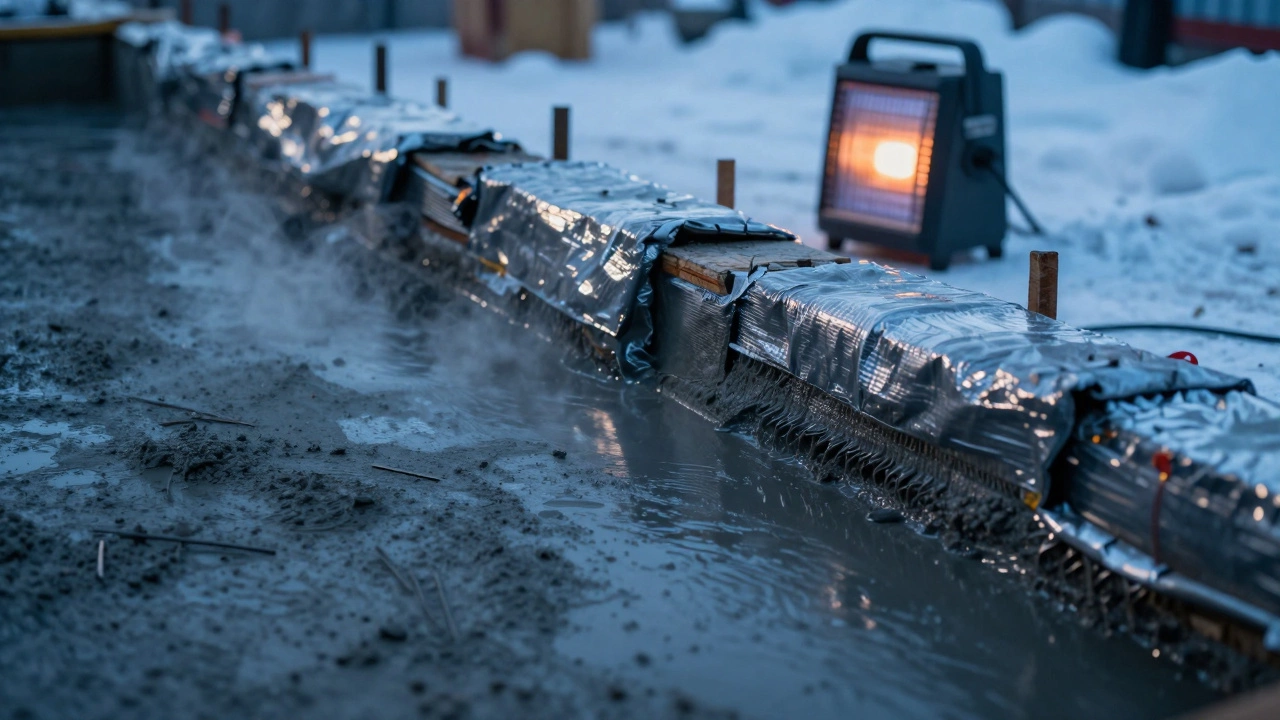 Утепление свежего бетона от замерзания