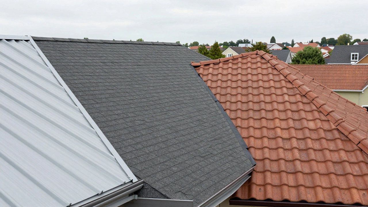 Сравнение трех типов крыш с разным углом наклона и различными кровельными материалами