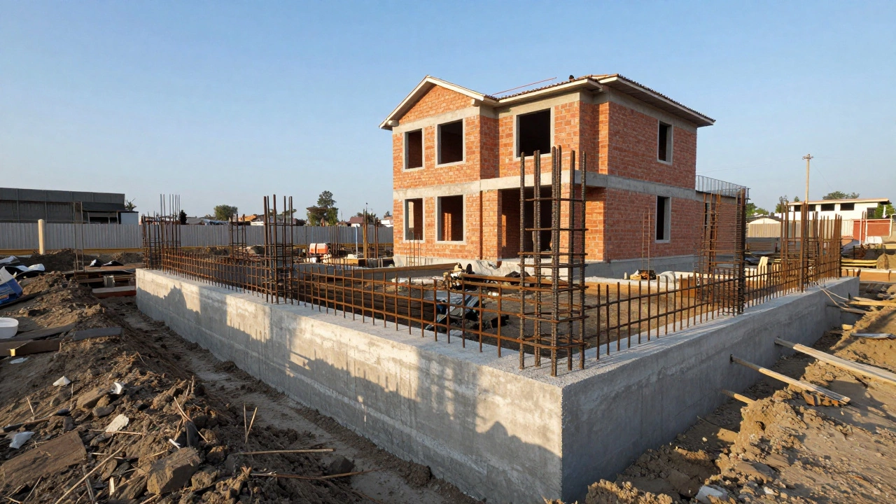 Выбираем фундамент для двухэтажного кирпичного дома: расчеты и типы